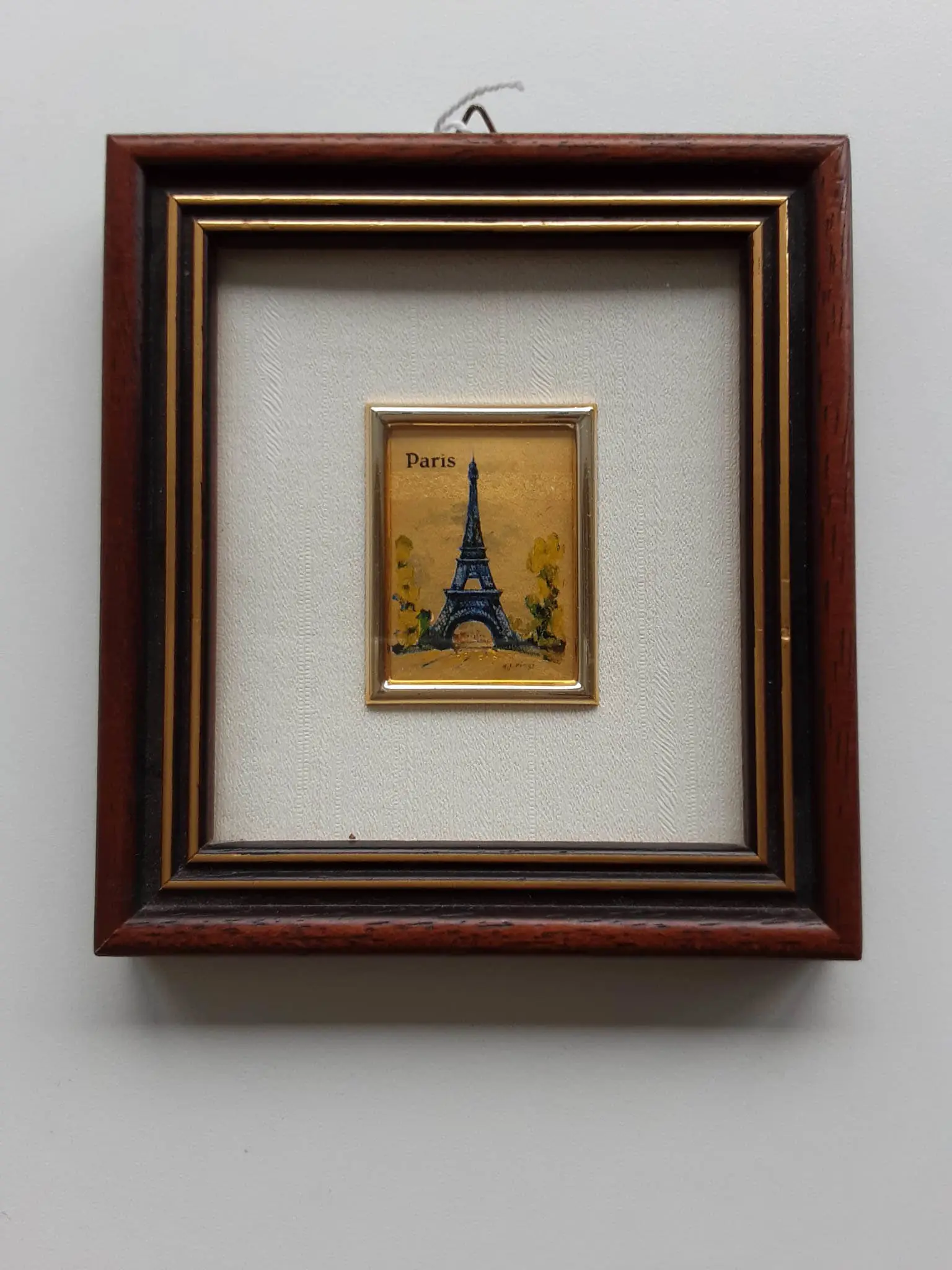 Dipinto foglia d'oro - Torre Eiffel